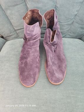 Women's Navy Suede Ankle Boots